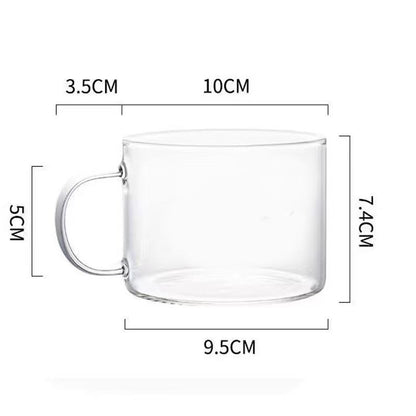 Versatile High Borosilicate Glass for Oatmeal and Coffee